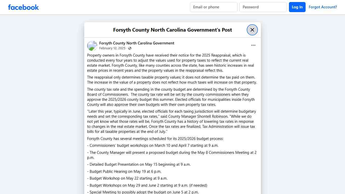 Property owners... - Forsyth County North Carolina Government | Facebook