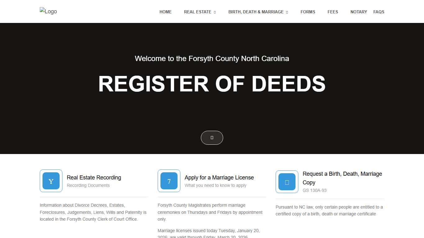 Register of Deeds | Forsyth County Government | Forsyth County North Carolina